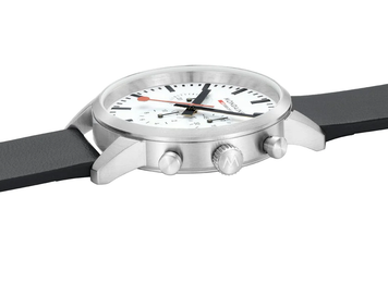 Mondaine Neo 41mm Black Vegan Grape Leather Watch