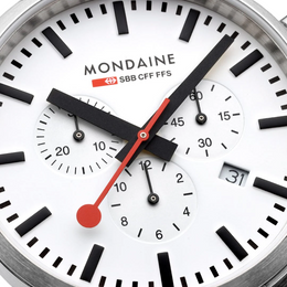 Mondaine Neo 41mm Black Vegan Grape Leather Watch