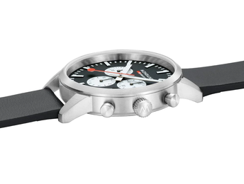 Mondaine Neo 41mm Black Vegan Grape Leather Watch