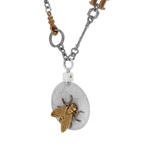 Valkyrie Bronze Fly Mounted Disc Pendant