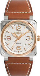 Bell & Ross Watch BR 03 White Steel And Gold BR03A-WH-STPG/SCA