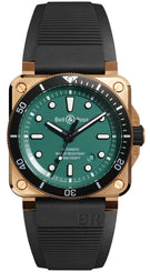 Bell & Ross Watch BR 03 Diver Black Green Bronze Limited Edition BR0392-D-LT-BR/SRB