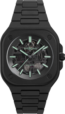 Bell &amp; Ross Watch BR 05 Skeleton Black LUM Ceramic Limited Edition BR05A-BLM-SKCE/SCE