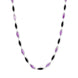Sterling Silver Whitby Jet and Amethyst Marquise Necklace