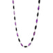 Sterling Silver Whitby Jet and Amethyst Marquise Necklace