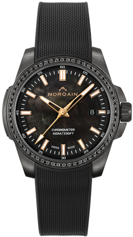 Norqain Watch Independence Black MOP And Diamonds Limited Edition NB3008SD03A/BM303/320BR.18B