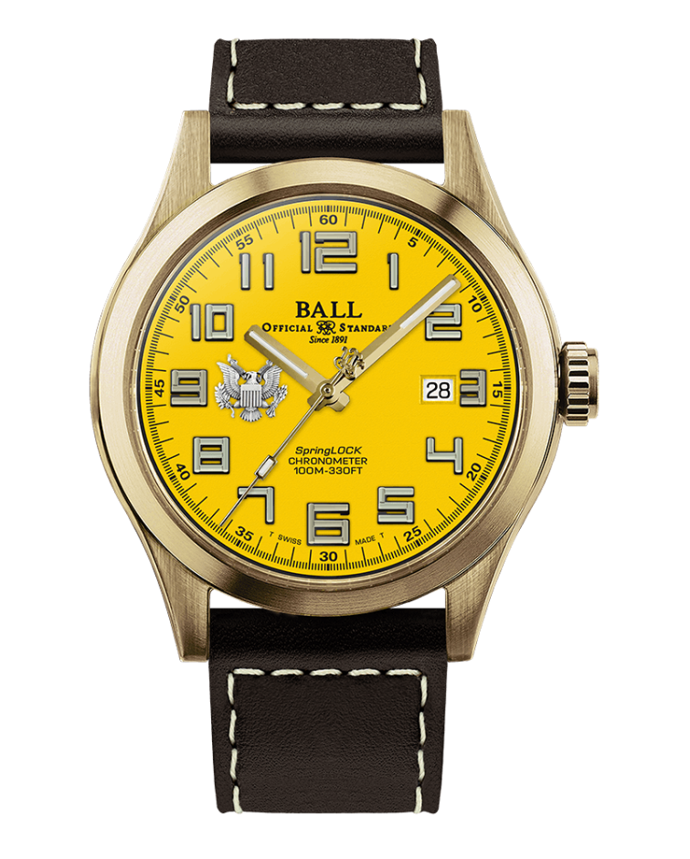 Ball Engineer III Army 43mm Yellow Dial Bronze Watch, view 1