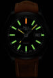 Ball Watch Company Engineer II Green Berets Watch with black dial, leather strap, titanium case