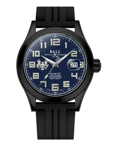 Ball Engineer III Army 43mm Blue Dial Rubber Strap Watch
