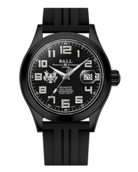 Ball Engineer III Army 43mm Black Dial Rubber Strap Watch