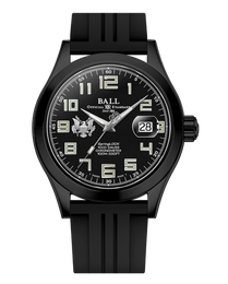 Ball Engineer III Army 43mm Black Dial Rubber Strap Watch