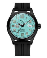 Ball Engineer III Army 43mm Turquoise Dial Rubber Strap Watch
