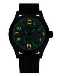 Ball Engineer III Army 43mm Turquoise Dial Rubber Strap Watch