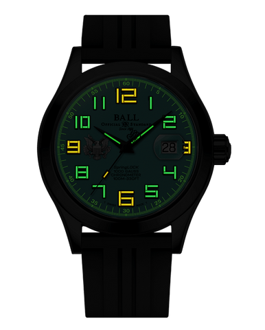 Ball Engineer III Army 43mm Turquoise Dial Rubber Strap Watch