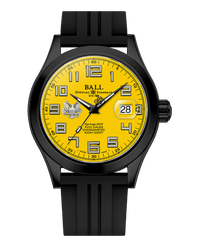 Ball Engineer III Army 43mm Yellow Dial Rubber Strap Watch