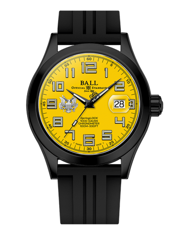 Ball Engineer III Army 43mm Yellow Dial Rubber Strap Watch