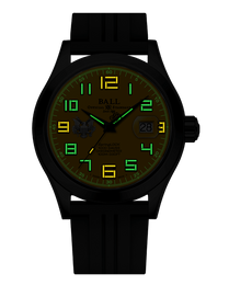 Ball Engineer III Army 43mm Yellow Dial Rubber Strap Watch