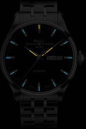 Ball Watch Company Trainmaster Eternity Watch with silver dial, steel bracelet, steel case