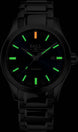 Ball Watch Company Engineer M Marvelight Watch with blue dial, steel bracelet, steel case