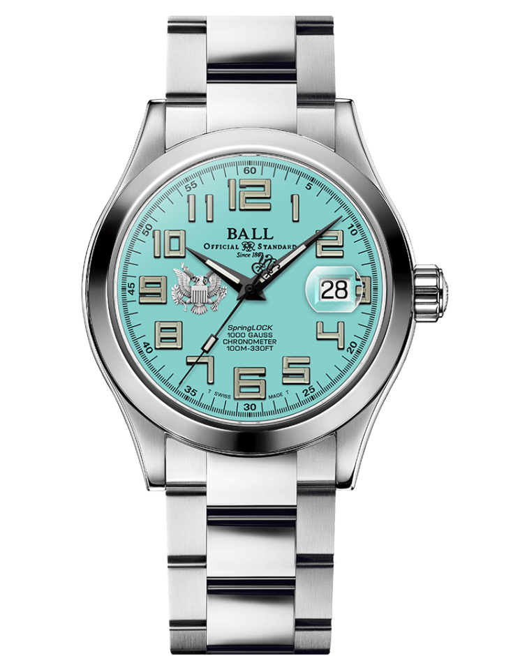 Ball Engineer III Army 40mm Turquoise Dial Bracelet Watch, view 1
