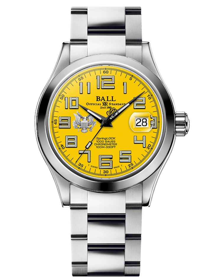 Ball Engineer III Army 40mm Yellow Dial Bracelet Watch, view 1
