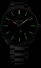 Ball Watch Company Engineer II Moon Calendar Limited Edition Watch with green dial, steel bracelet, steel case