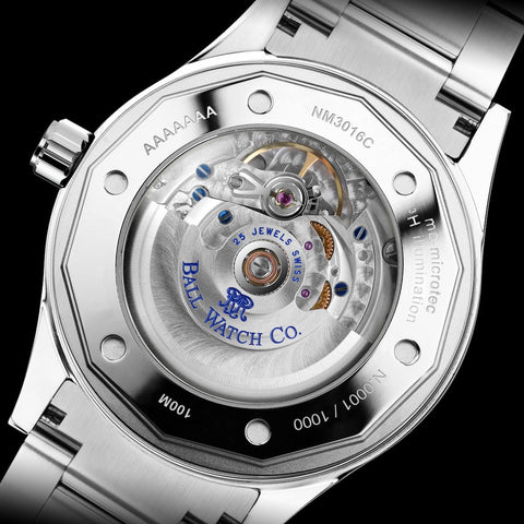 Ball Watch Company Engineer II Moon Calendar Limited Edition Watch with white dial, steel bracelet, steel case