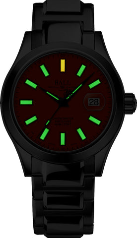 Ball Watch Company Engineer III Marvelight Chronometer Orange Watch with steel bracelet, steel case