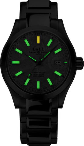 Ball Watch Company Engineer III Marvelight Chronometer Watch with silver dial, steel bracelet, steel case