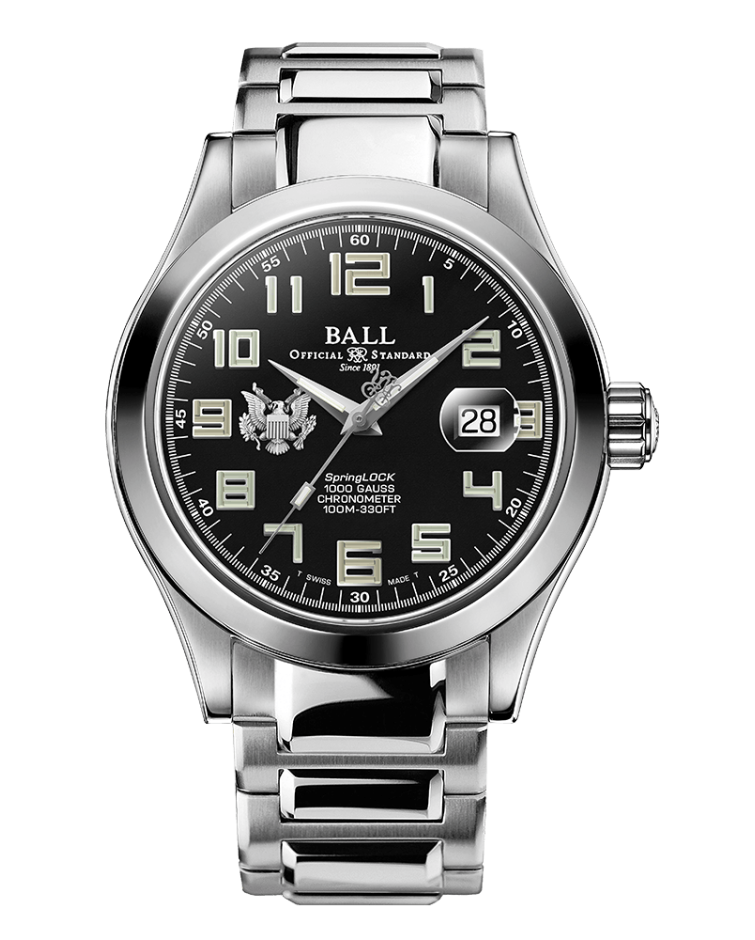 Ball Engineer III Army 43mm Black Dial Bracelet Watch, view 1