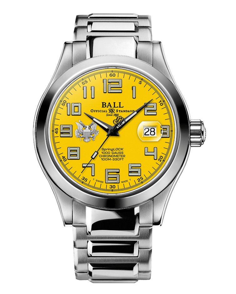 Ball Engineer III Army 43mm Yellow Dial Bracelet Watch, view 1