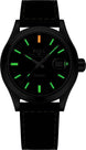 Ball Watch Company Engineer M Marvelight Watch with black dial, leather strap, steel case