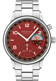 Nomos Glashutte Watch Club Sport Neomatik Worldtimer Magma 790.S5