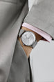 Nomos Glashutte Metro 33 Metro Silver Steel Back Watch