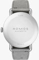 Nomos Glashutte Metro 33 Muted Red Steel Back Watch