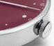 Nomos Glashutte Metro 33 Muted Red Steel Back Watch