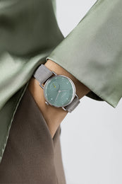 Nomos Glashutte Metro 33 Sage Sapphire Crystal Watch