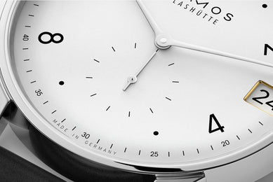 Nomos Glashutte Minimatik 39 Date Sapphire Crystal Watch