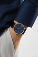 Nomos Glashutte Tangente 2Date Blue Sapphire Crystal