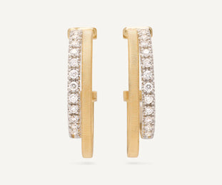 Marco Bicego Masai 18ct Yellow Gold Coil 0.65ct Diamond Earrings