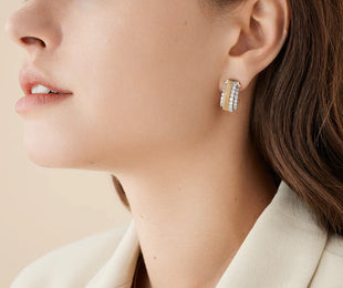 Marco Bicego Masai 18ct Yellow Gold Coil 1.08ct Diamond Earrings