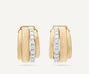 Marco Bicego Masai 18ct Yellow Gold Coil 0.44ct Diamond Earrings