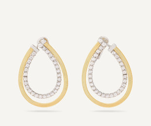 Marco Bicego Masai 18ct Yellow Gold Coil 1.27ct Diamond Earrings