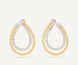 Marco Bicego Masai 18ct Yellow Gold Coil 1.27ct Diamond Earrings