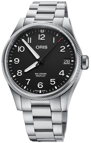Oris Big Crown ProPilot Big Date Bracelet Watch with black dial, steel bracelet, steel case