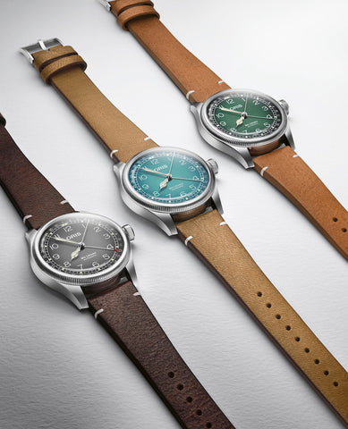 Oris Big Crown Pointer Date Cervo Volante Blue Watch with leather strap, steel case