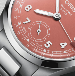 Oris Big Crown Pointer Date Calibre 403 Terracotta Watch with steel bracelet, steel case
