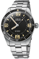 Oris Divers 60th Anniversary Edition Watch with black dial, steel bracelet, steel case