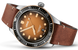 Oris Divers Sixty Five Leather Watch with gold dial, leather strap, steel case
