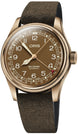 Oris Big Crown Pointer Date Bronze Watch with brown dial, leather strap